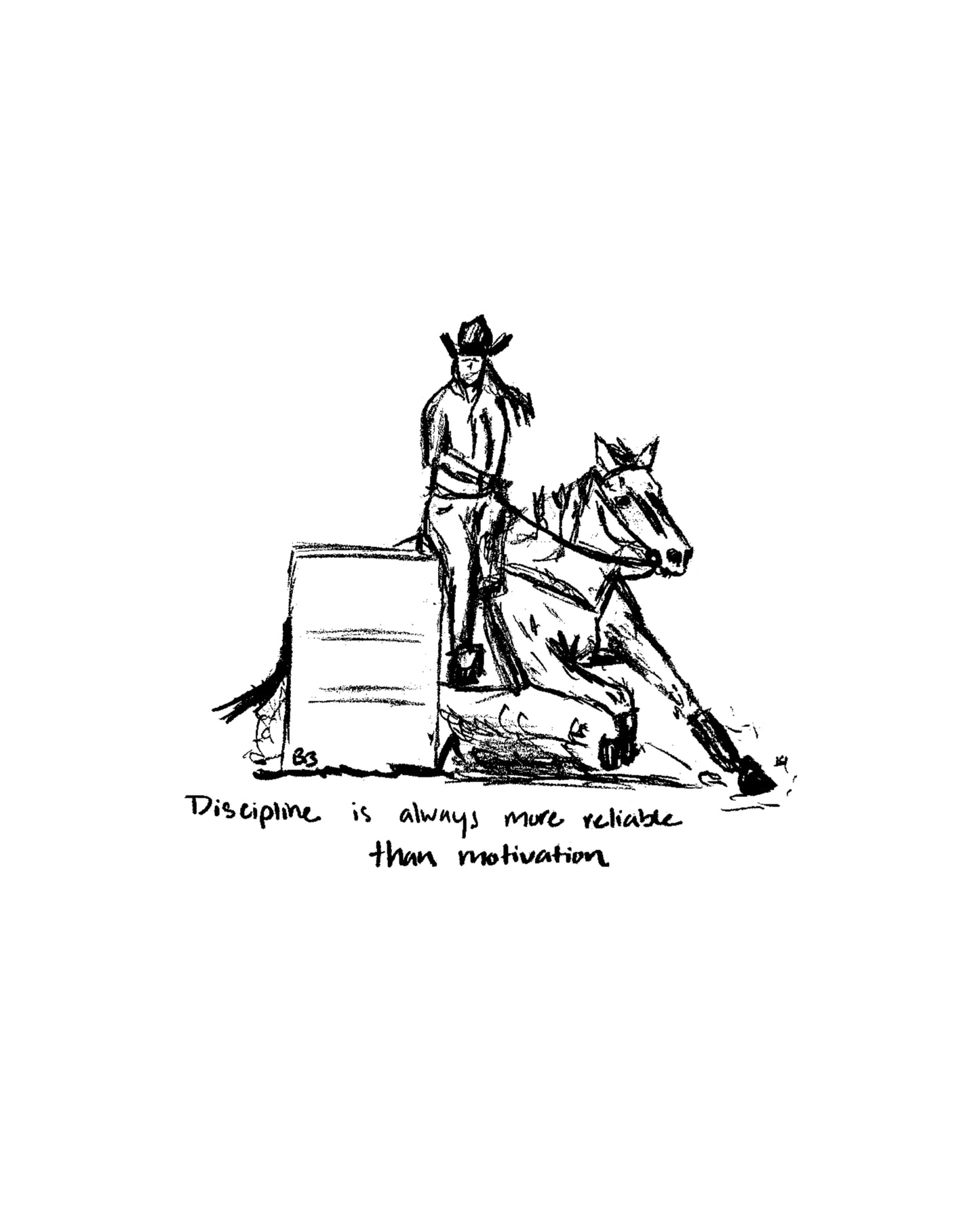 "Charcoal Barrel Racer" Design Rights