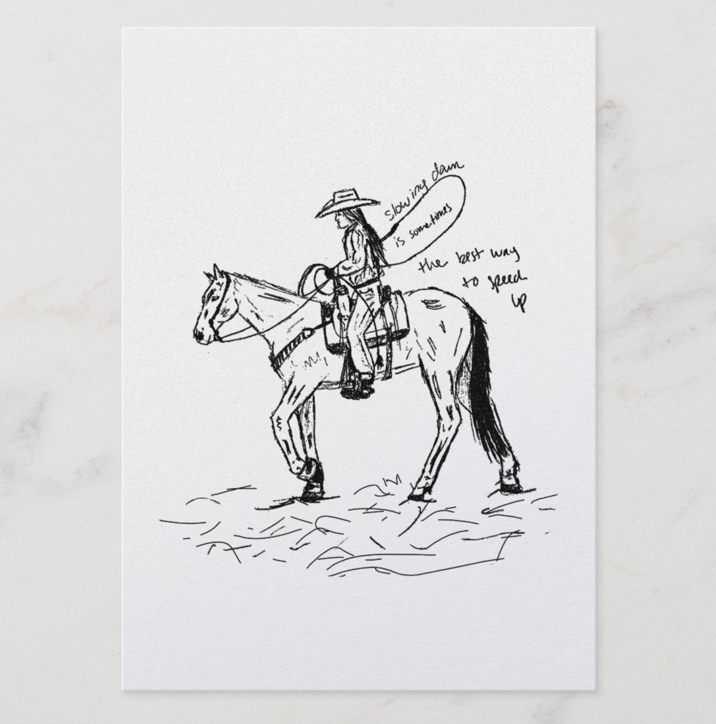 Slow Down 5"x7" Print