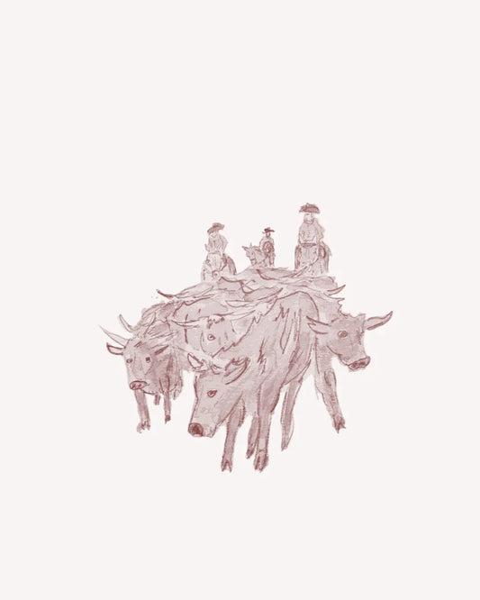 Cattle Drive 5" x 7" Print