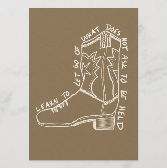 Let Go Boot Style #2, 5" x 7" Print