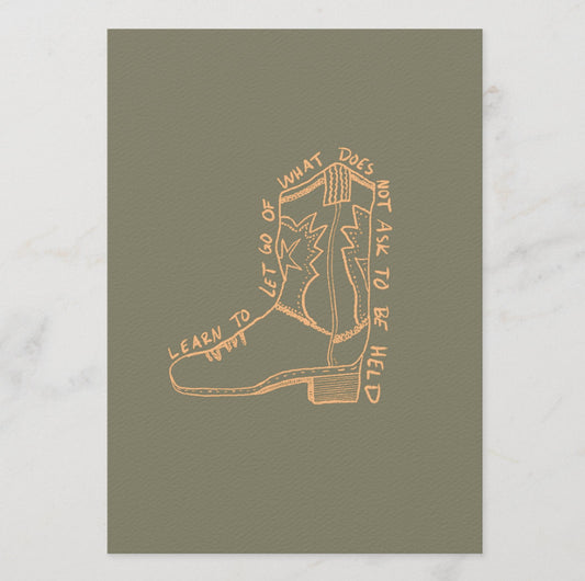 Let Go Boot Style #1, 5" x 7" Print